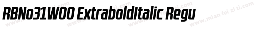 RBNo31W00 ExtraboldItalic Regular字体转换